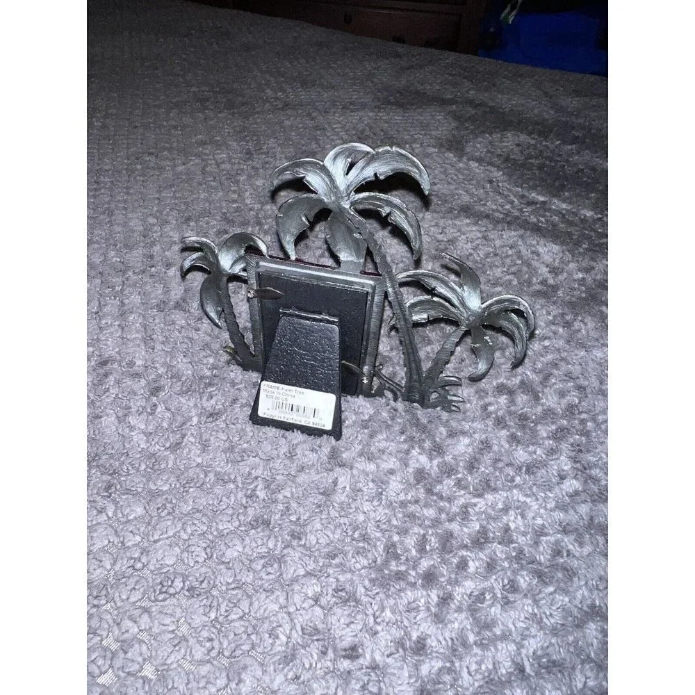 PAPYRUS Palm Tree Enamel Bejeweled Picture Frame 2” X 3”
